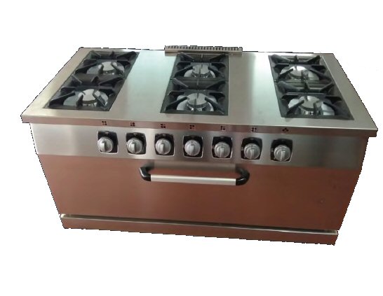 COCINA DE 6 FUEGOS CON HORNO - EUROPEA - 1500X700MM