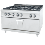 Cocina industrial de 6 quemadores con horno - Luxury serie 730
