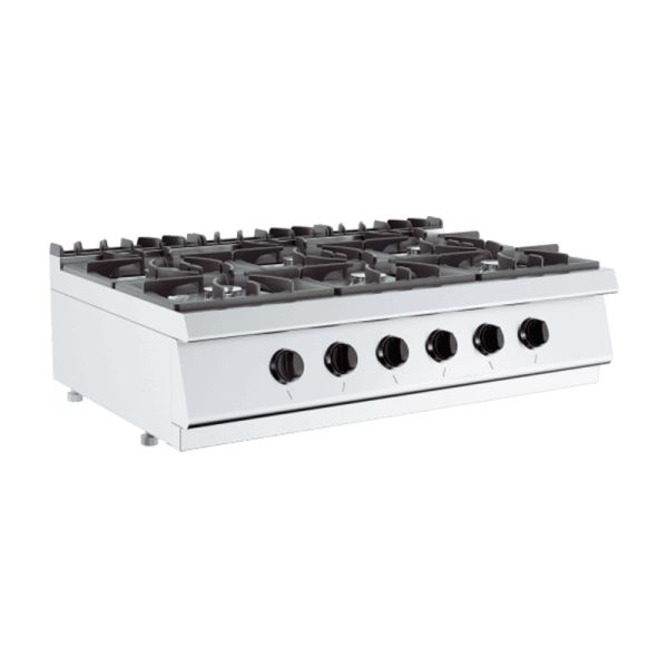 Cocina a gas de sobremesa de 6 quemadores - Serie elite 700