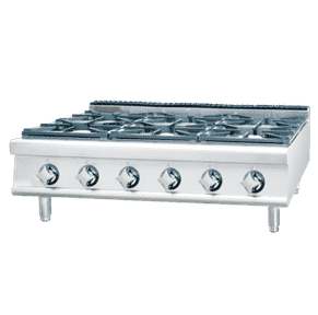 Cocina de 6 fuegos de sobremesa, luxury serie 900