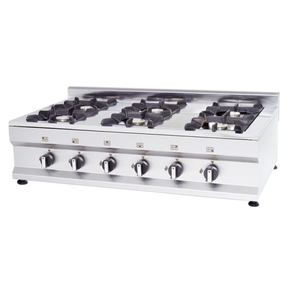 Cocina a gas de sobremesa de 6 quemadores - Magma serie 500