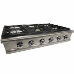 Cocina a gas de sobremesa de 6 quemadores - Luxury serie Titan