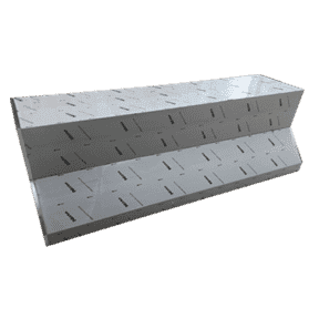 Campana extractora mural de acero.