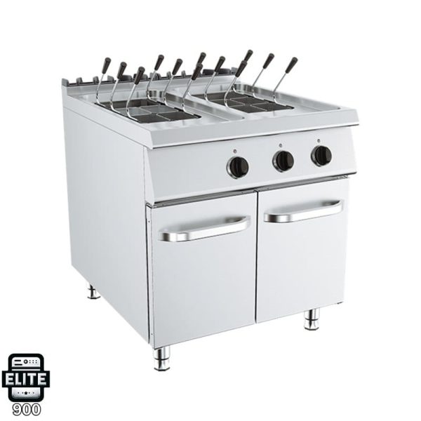 Cocedor de pasta eléctrico con mueble de 10 cestas - Serie Elite 900