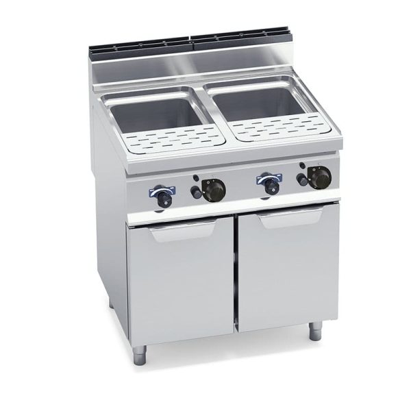 Cocedor de pasta doble a gas con mueble - Berto's