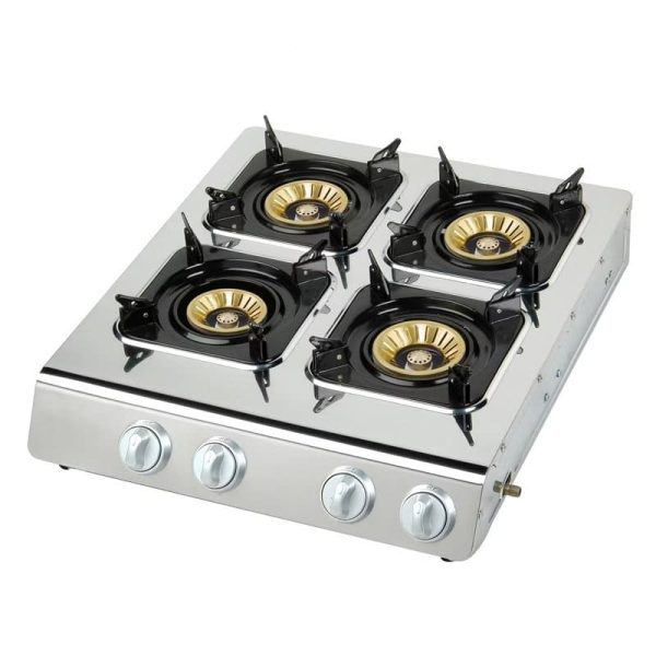 Cocina a gas de sobremesa de 4 quemadores