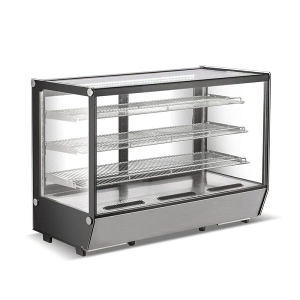 Vitrina expositora refrigerada de sobremesa negra 288 litros