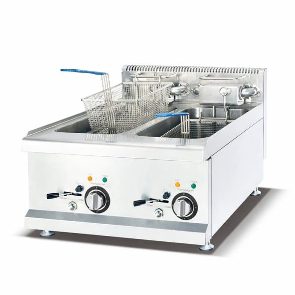 Freidora eléctrica con grifo de 10+10 litros - Luxury Serie 650