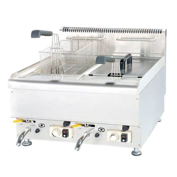 Freidora a gas de sobremesa 12+12 litros - Luxury Serie 650