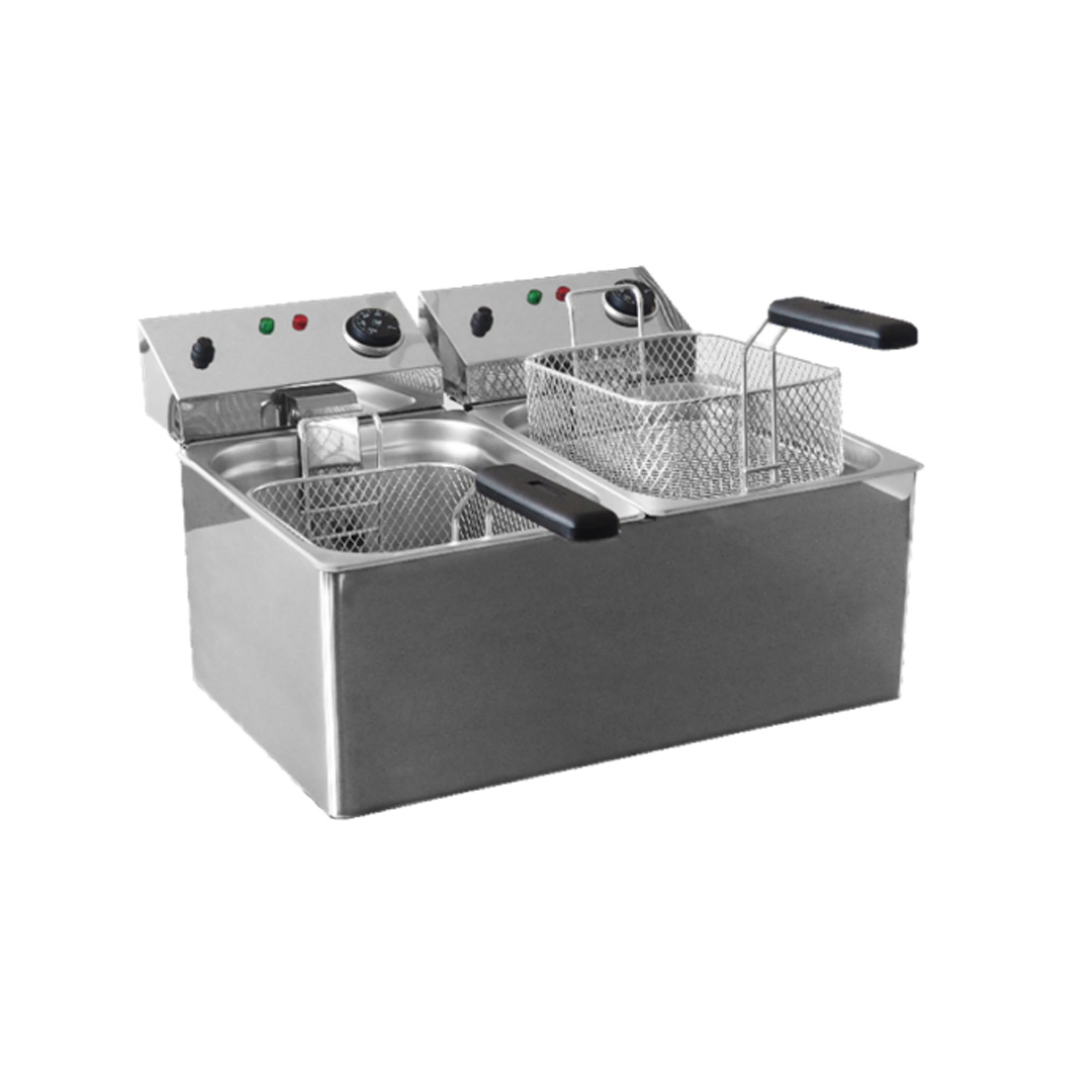 FREIDORA DE 8L DOBLE - 3,5+3,5KW - MADE IN SPAIN - ELECTRICA