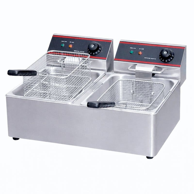 Freidora eléctrica de 8+8 litros