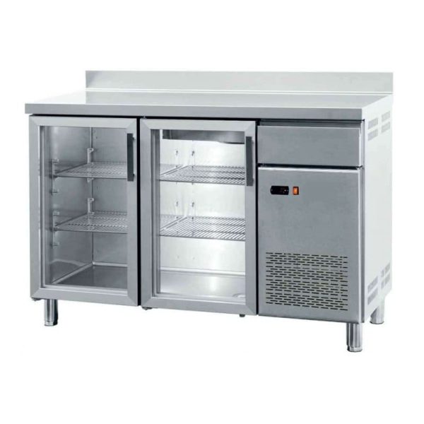 Frente Mostradores de refrigeración de puerta de cristal con 3 puertas de 520 litros - Linea Española