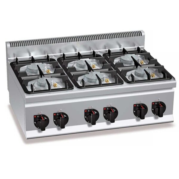 COCINA DE SEIS FUEGOS A GAS DE SOBREMESA