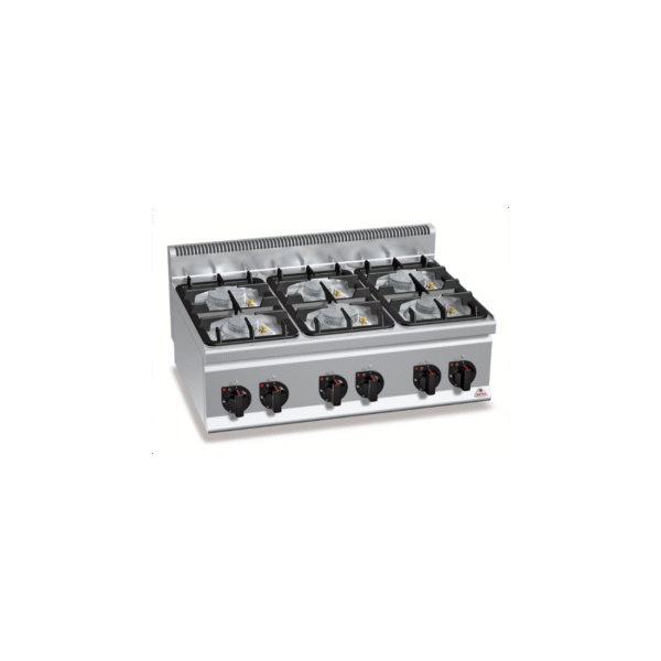 COCINA DE 6 FUEGOS A GAS DE SOBREMESA