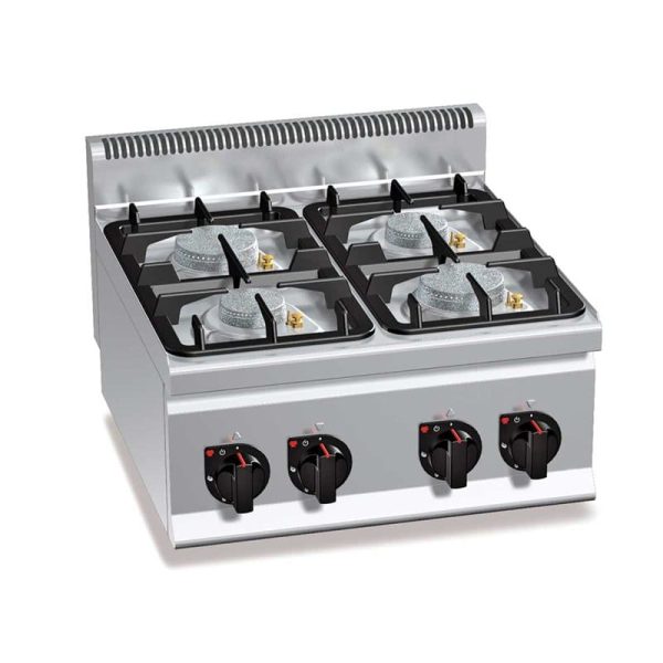 Cocina a gas de sobremesa de 4 quemadores