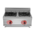 Cocina horizontal a gas de sobremesa de 2 quemadores