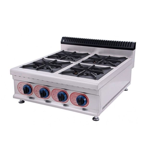 Cocina a gas de sobremesa de 4 quemadores
