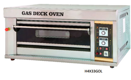 Horno a gas de pizza con capacidad para 4 pizzas (Ø33 cm)