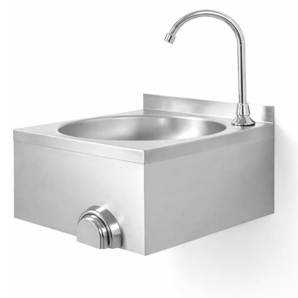 Lavamanos de pared de acero inox de 400x400 mm