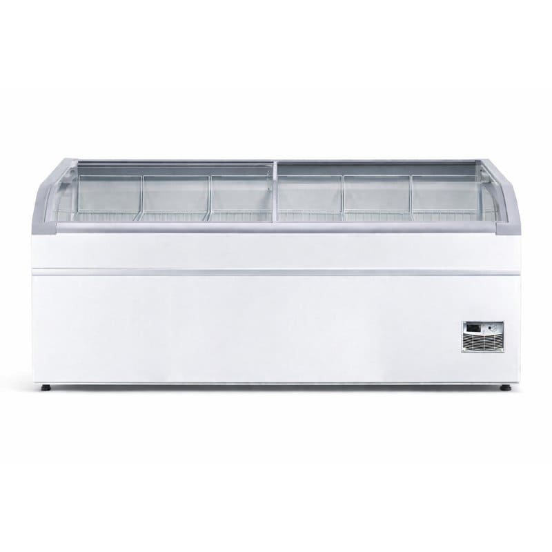 Isla de congelados de cristal curvo de 785 L