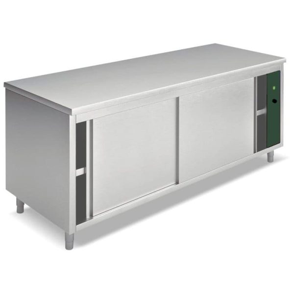 Mesa cerrada caliente de 1600 mm con  2 puertas correderas