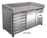 Mesas refrigeradas para preparación con superficie de granito con 1 puerta y 7 cajones 1510x800 mm - Imagen 2