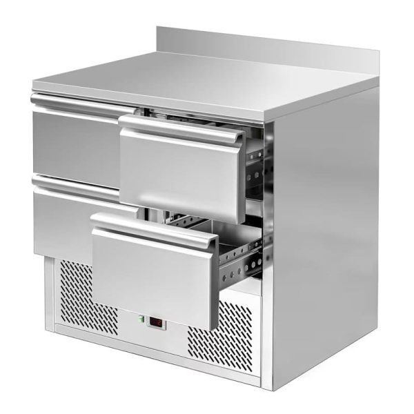 Mesa refrigerada de preparación GN1/1 de cuatro cajones 900x700 mm