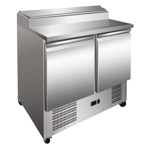 Mesas refrigeradas para preparación de ensaladas GN1/1 de tapa abatible 900x700 mm