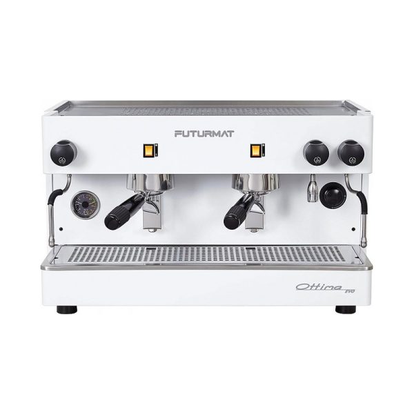 Cafetera semiautomática profesional 2 grupos blanca - Futurmat Serie Ottima