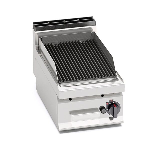 BARBACOA DE PIEDRA VOLCANICA A GAS DE SOBREMESA DE UNA VÁLVULA