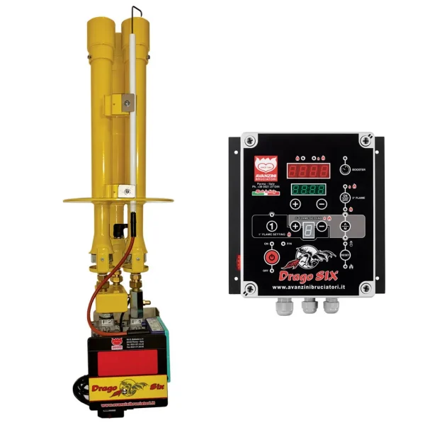 Quemador digital con cuadro de control para horno de leña - Drago D3 Six