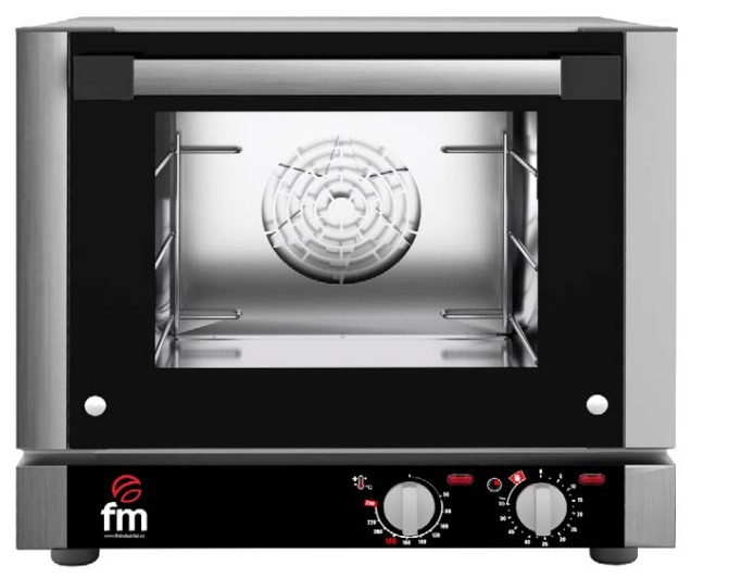 Horno industrial de panadería para 3 bandejas GN1/2 - Marca FM