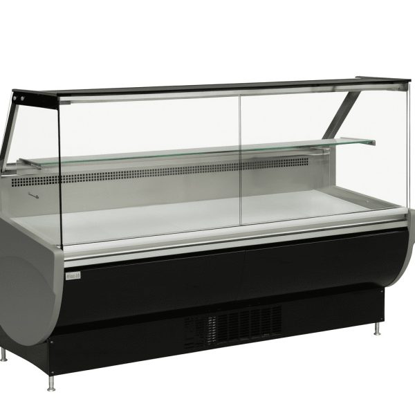 Vitrina charcutera cristal recto con reserva de 175 litros
