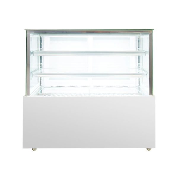 Vitrina recta refrigerada de cristal con frontal blanco 500 litros